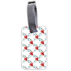 Poppies Pattern, Poppy Flower Symetric Theme, Floral Design Luggage Tag (two Sides) by Casemiro