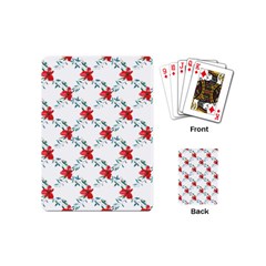 Poppies Pattern, Poppy Flower Symetric Theme, Floral Design Playing Cards Single Design (mini) by Casemiro