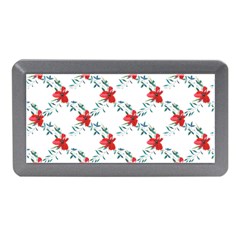 Poppies Pattern, Poppy Flower Symetric Theme, Floral Design Memory Card Reader (mini) by Casemiro