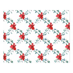 Poppies Pattern, Poppy Flower Symetric Theme, Floral Design Double Sided Flano Blanket (large)  by Casemiro