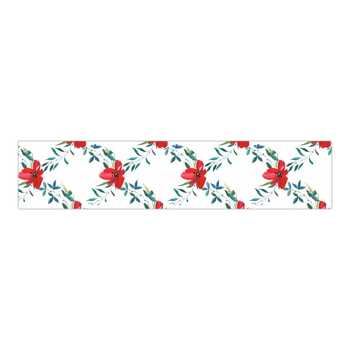 Poppies pattern, poppy flower symetric theme, floral design Velvet Scrunchie