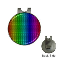 Rainbow Colored Scales Pattern, Full Color Palette, Fish Like Hat Clips With Golf Markers by Casemiro