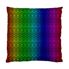 Rainbow Colored Scales Pattern, Full Color Palette, Fish Like Standard Cushion Case (one Side) by Casemiro