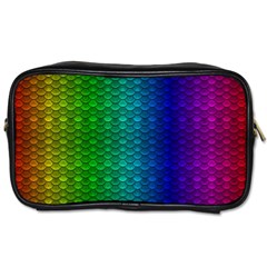 Rainbow Colored Scales Pattern, Full Color Palette, Fish Like Toiletries Bag (two Sides)