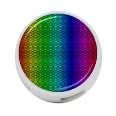 Rainbow Colored Scales Pattern, Full Color Palette, Fish Like 4-port Usb Hub (two Sides) by Casemiro