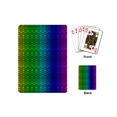 Rainbow Colored Scales Pattern, Full Color Palette, Fish Like Playing Cards Single Design (mini) by Casemiro