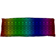 Rainbow Colored Scales Pattern, Full Color Palette, Fish Like Body Pillow Case Dakimakura (two Sides) by Casemiro