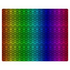 Rainbow Colored Scales Pattern, Full Color Palette, Fish Like Double Sided Flano Blanket (medium)  by Casemiro