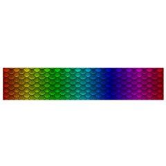 Rainbow Colored Scales Pattern, Full Color Palette, Fish Like Small Flano Scarf by Casemiro