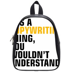 07 Copywriting Thing Copy School Bag (small) by flamingarts