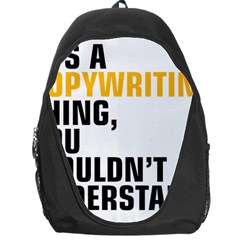 07 Copywriting Thing Copy Backpack Bag by flamingarts