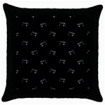 Vintage Car Motif Print Pattern Throw Pillow Case (Black) Front