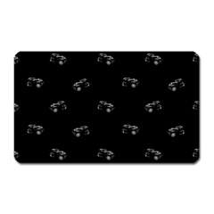 Vintage Car Motif Print Pattern Magnet (rectangular) by dflcprintsclothing