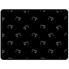 Vintage Car Motif Print Pattern Double Sided Fleece Blanket (large) 