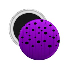 Two Tone Purple With Black Strings And Ovals, Dots  Geometric Pattern 2 25  Magnets by Casemiro