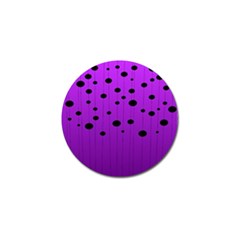 Two Tone Purple With Black Strings And Ovals, Dots  Geometric Pattern Golf Ball Marker (10 Pack) by Casemiro