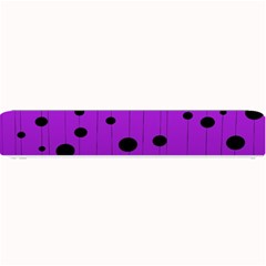 Two Tone Purple With Black Strings And Ovals, Dots  Geometric Pattern Small Bar Mats by Casemiro