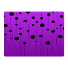 Two Tone Purple With Black Strings And Ovals, Dots  Geometric Pattern Double Sided Flano Blanket (mini)  by Casemiro