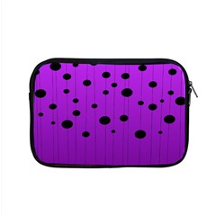 Two Tone Purple With Black Strings And Ovals, Dots  Geometric Pattern Apple Macbook Pro 15  Zipper Case by Casemiro