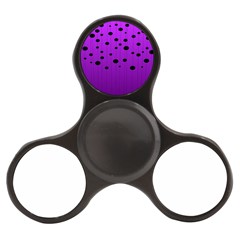 Two Tone Purple With Black Strings And Ovals, Dots  Geometric Pattern Finger Spinner by Casemiro