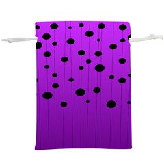 Two Tone Purple With Black Strings And Ovals, Dots  Geometric Pattern  Lightweight Drawstring Pouch (xl) by Casemiro