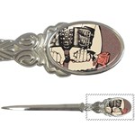 Flowers for the Submissive - kinky artwork, naughty illustration Letter Opener Front