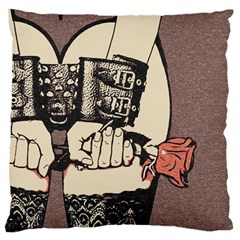 Flowers For The Submissive - Kinky Artwork, Naughty Illustration Standard Flano Cushion Case (one Side) by Casemiro