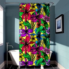 Hibiscus Flowers Pattern, Floral Theme, Rainbow Colors, Colorful Palette Shower Curtain 36  X 72  (stall)  by Casemiro