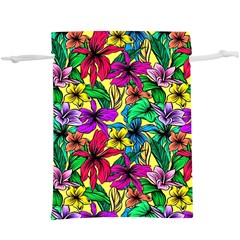 Hibiscus Flowers Pattern, Floral Theme, Rainbow Colors, Colorful Palette  Lightweight Drawstring Pouch (xl) by Casemiro