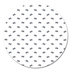 Vintage Car Motif Prin Pattern 2001 Magnet 5  (round)