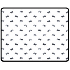 Vintage Car Motif Prin Pattern 2001 Fleece Blanket (medium)  by dflcprintsclothing