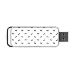 Vintage Car Motif Prin Pattern 2001 Portable Usb Flash (two Sides) by dflcprintsclothing