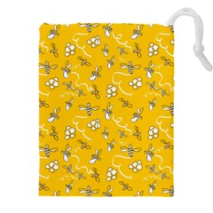 Honeybees Drawstring Pouch (4xl) by bloomingvinedesign