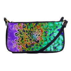 Peacock Chrysanthemum Shoulder Clutch Bag by bloomingvinedesign