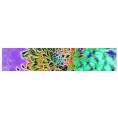 Peacock Chrysanthemum Small Flano Scarf by bloomingvinedesign