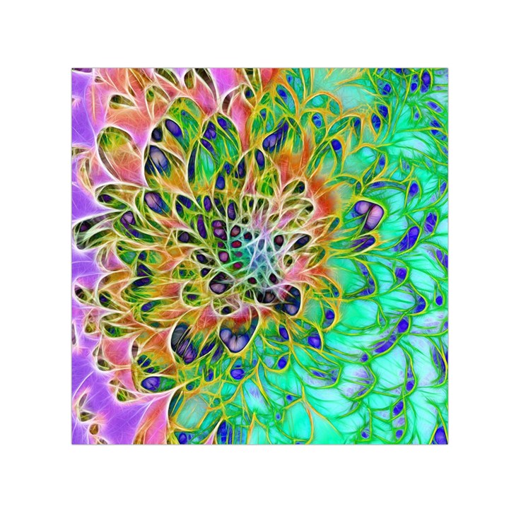 Peacock Chrysanthemum Small Satin Scarf (Square)