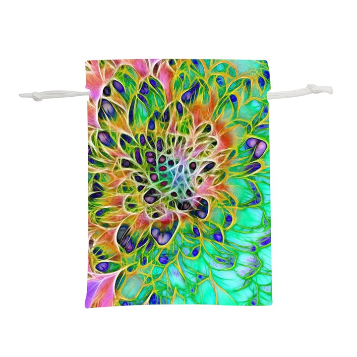 Peacock Chrysanthemum Lightweight Drawstring Pouch (L)