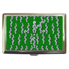 Cherry-blossoms Branch Decorative On A Field Of Fern Cigarette Money Case by pepitasart