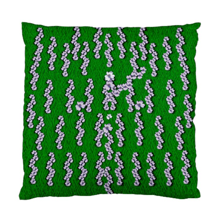 Cherry-blossoms Branch Decorative On A Field Of Fern Standard Cushion Case (One Side)