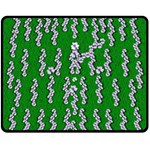 Cherry-blossoms Branch Decorative On A Field Of Fern Fleece Blanket (Medium)  60 x50  Blanket Front