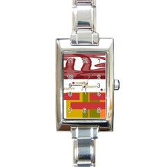 Serippy Rectangle Italian Charm Watch by SERIPPY