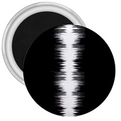 Black And White Noise, Sound Equalizer Pattern 3  Magnets by Casemiro