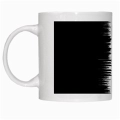 Black And White Noise, Sound Equalizer Pattern White Mugs by Casemiro