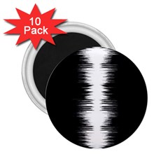 Black And White Noise, Sound Equalizer Pattern 2 25  Magnets (10 Pack)  by Casemiro