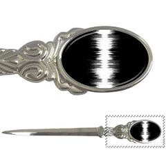 Black And White Noise, Sound Equalizer Pattern Letter Opener by Casemiro