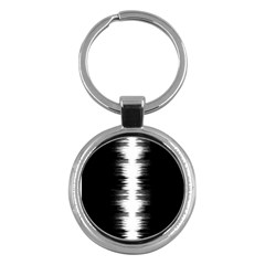 Black And White Noise, Sound Equalizer Pattern Key Chain (round) by Casemiro