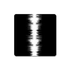 Black And White Noise, Sound Equalizer Pattern Square Magnet by Casemiro