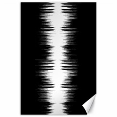 Black And White Noise, Sound Equalizer Pattern Canvas 24  X 36  by Casemiro