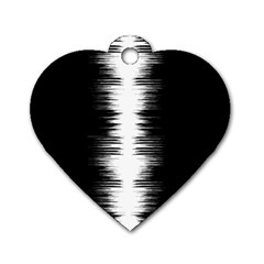 Black And White Noise, Sound Equalizer Pattern Dog Tag Heart (one Side) by Casemiro