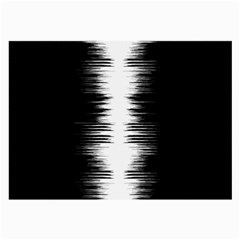 Black And White Noise, Sound Equalizer Pattern Large Glasses Cloth (2 Sides) by Casemiro